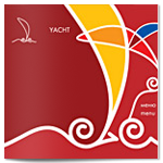 Дизайн меню ресторана «Yacht»
